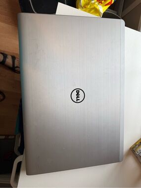 Intel Silver Dell Laptop with Brushed Metal Finish